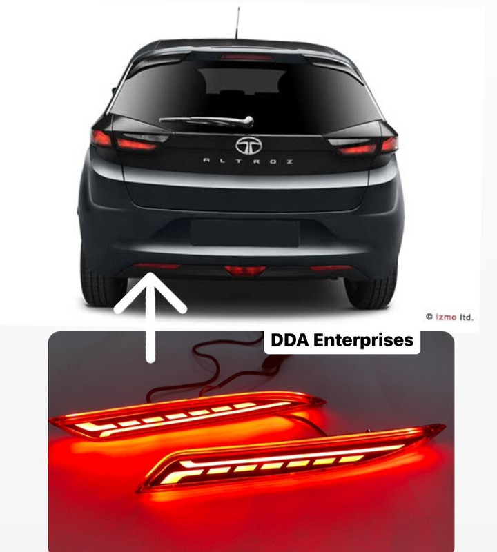 DDA ENTERPRISES REAR REFLECTOR TATA ALTROZ (2020) MATRIX+SCAN FUNCTION INDICATOR (2PCS) 4WIRE Car Reflector Light(Red)