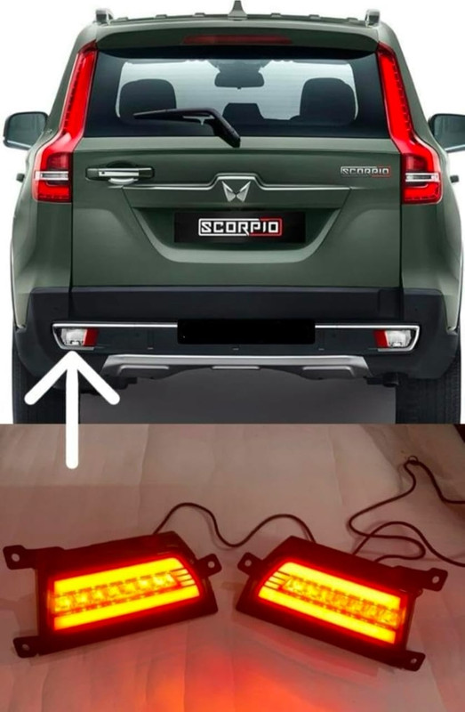 Emmet Mahindra Scorpio N Reflector light metrix indicator set of 2pcs Car Reflector Light(Yellow)