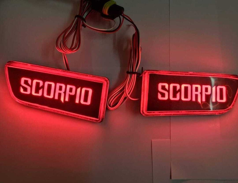 INDMOTIVE REAR BUMPER LED REFLECTOR LIGHT ( MATRIX & SCANNING ) FOR MAHINDRA SCORPIO Car Reflector Light(Red)