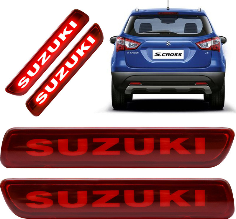 AUTOMOZEXO Maruti Dzire waterproof OEM all models reflector cum brake light of rear bumber Car Reflector Light(Red, Black)