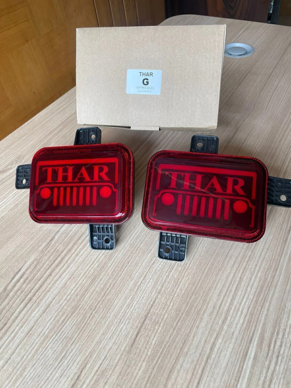 COLOURLINE THAR REAR REFLECTOR LIGHT/THAR BUMPER LIGHT (set of 2) WITH INDICATOR Car Reflector Light(Red)