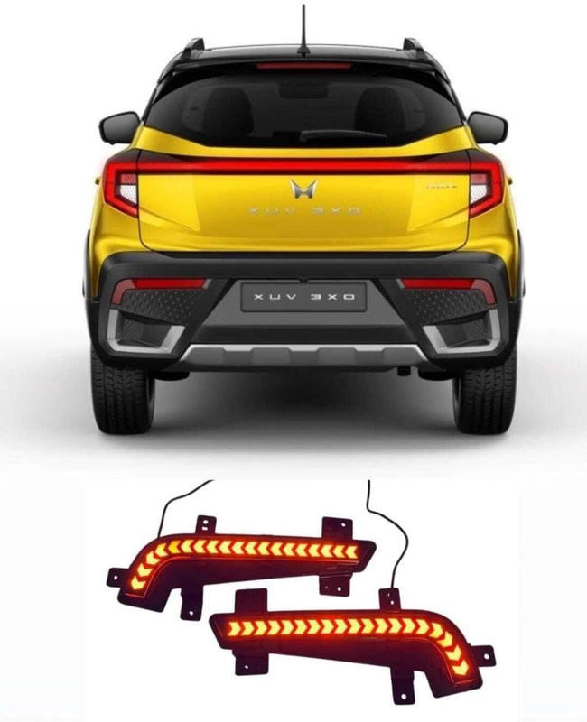 INDMOTIVE XUV 3XO REAR REFLECTOR LIGHT MATRIX &SCANNING Car Reflector Light(Yellow)