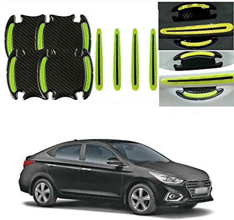 KWZ GREEN REFLECTIVE Sticker Door Bowl Scratches Protector Car Reflector Light(Green)