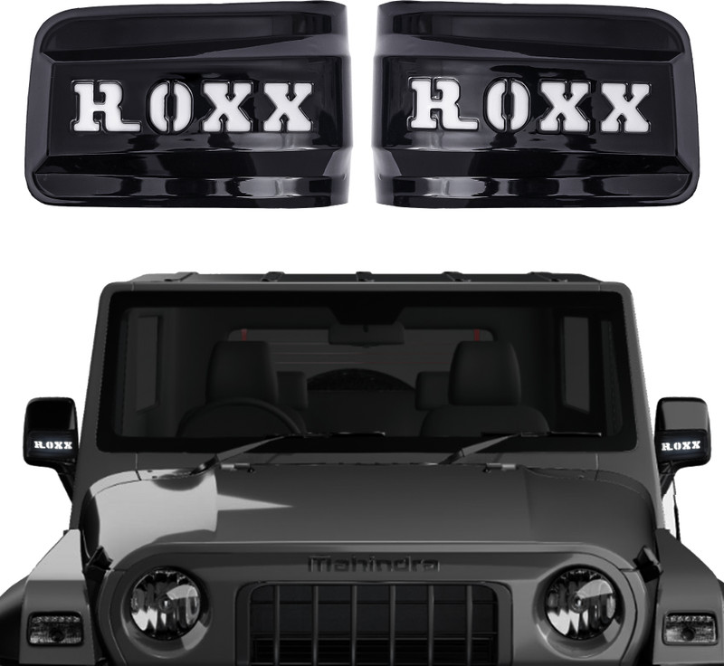 TOCIT Mahindra Thar ROXX Matrix LED Mirror Cover Light with 2-in-1 DRL & Indicator Car Reflector Light(Black)