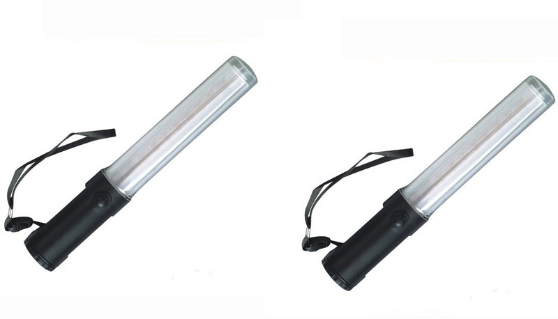 Crewbolt Traffic Baton Wand Road Safety Parking Sign Waterproof Flashing Led 2 PC Car Reflector Light(Red, Green)