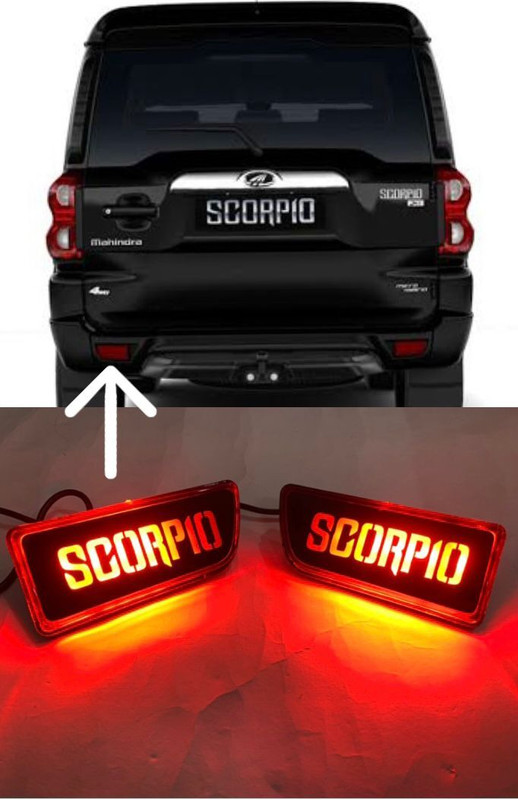 DDA ENTERPRISES reflector for mahindra scorpio with matrix+scan function 2009-23 classic (alpha) Car Reflector Light(Red)