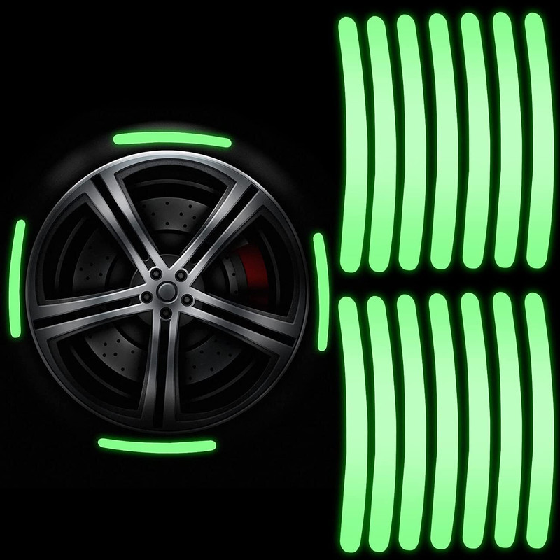 ANSH BEAUTY Multicolor Reflective Car Tyre Rim Design to Glow at Night Car Reflector Light(Mullti Color)