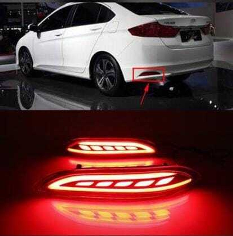 DDA ENTERPRISES rear reflector honda city with matix compatible 2014-16 (2pcs) Car Reflector Light(Red)