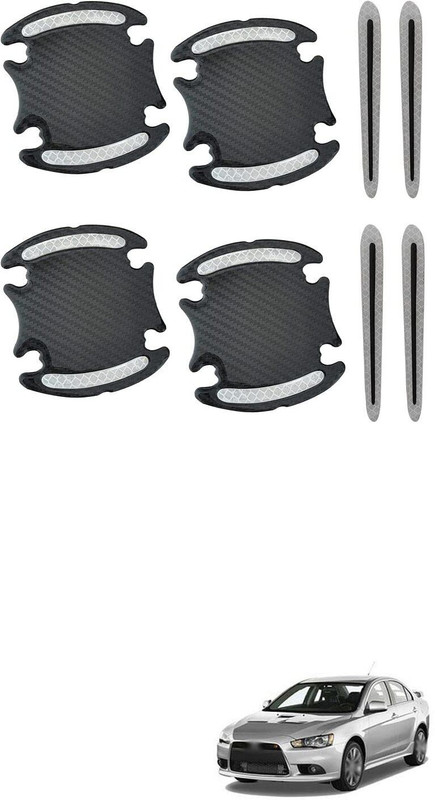 Mr fix Car SILVER REFLECTIVE Sticker Door Handle Door Bowl Protection Guards Stickers Car Reflector Light(White)