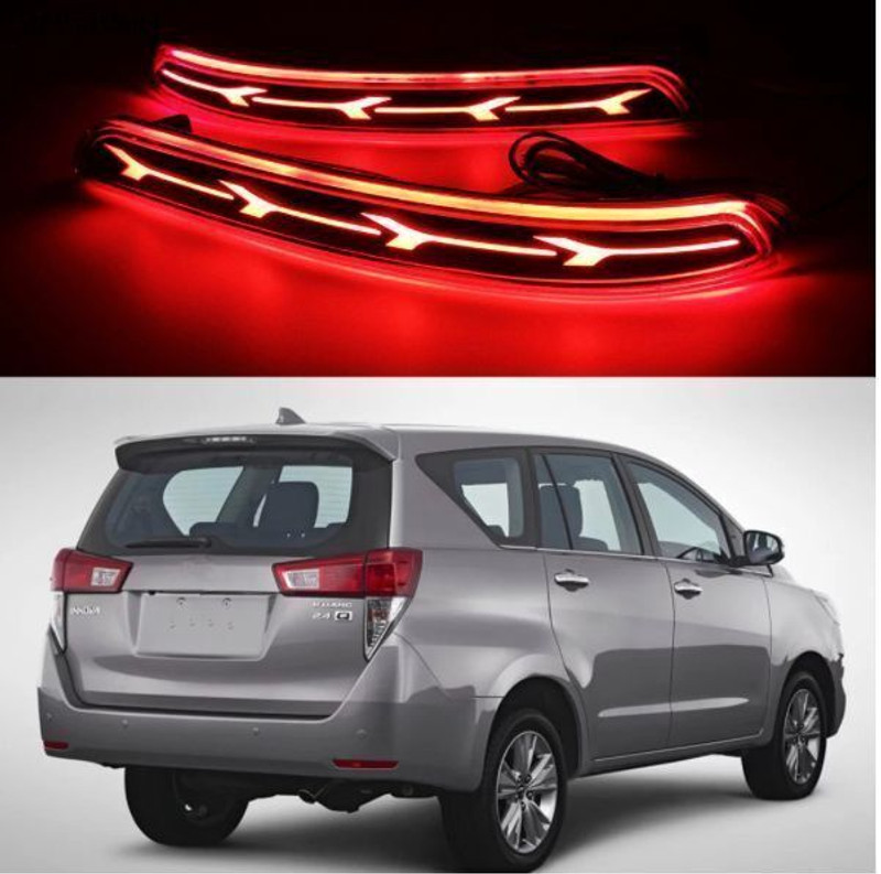 RohanEshop Toyota Innova Crysta LED Matrix Reflector with Running Indicator for 2016 to 2020 Model Car Reflector Light(Red)