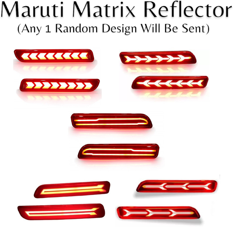 Autoxygen Matrix Reflector Light With Scan, Parking, Brake & Running Indicator Car Reflector Light(Red)