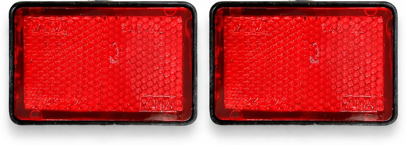 EAZ Universal Bike & Scooter Rectangle Reflector – LED/Standard Night Safety Light Car Reflector Light(Black)