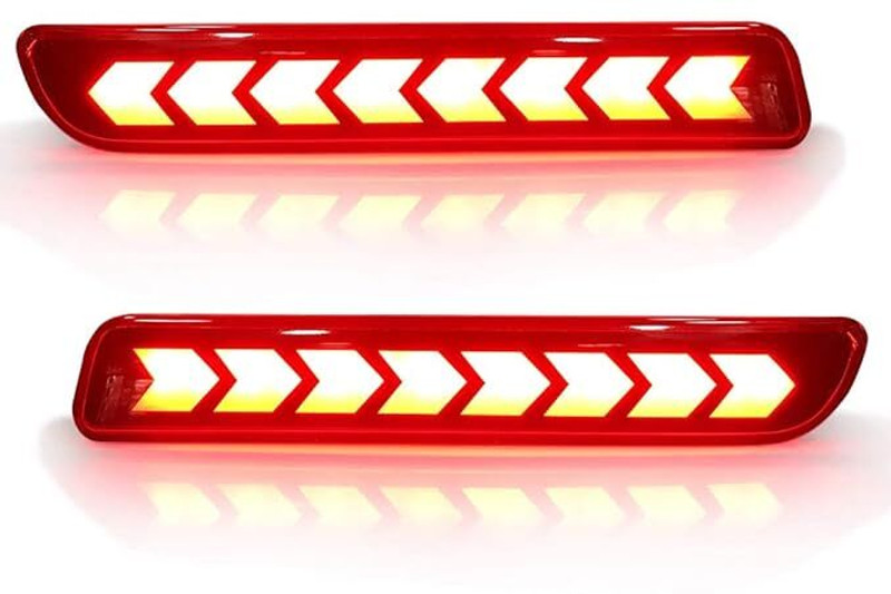 INDMOTIVE Swift Reflector 2024 Model A (MATRIX) Car Rear Bumper LED Light Car Reflector Light(Red)