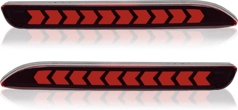 COLOURLINE Bumper LED Reflector Light for Innova A, Non-Matrix Car Reflector Light(Red)
