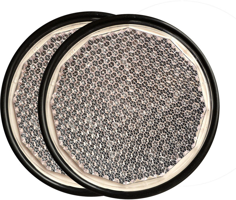 Apsmotiv Clear Reflector Round Shape Suitable for Trucks Trailers & Universal Vehicles Car Reflector Light(White)