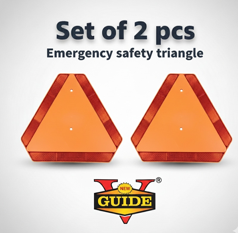 GUIDEAUTOPARTS Universe warming triangle reflector Car Reflector Light(Red)