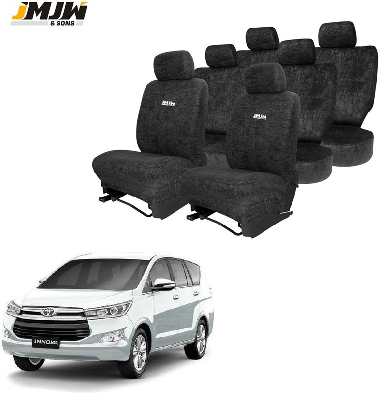 JMJW & SONS Cotton Car Seat Cover For Toyota Innova 7S(All Detachable Headrest, Split Back Seat, Without Back Seat Arm Rest, 7 Seater, 2 Back Seat Head Rests)