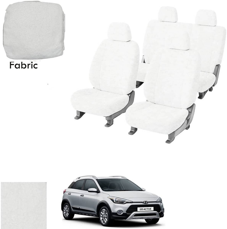 Crokrok Fabric Car Seat Cover For Hyundai i20 Active(Front Detachable Headrest, Mono Back Seat, With Back Seat Arm Rest, 5 Seater, 2 Back Seat Head Rests)