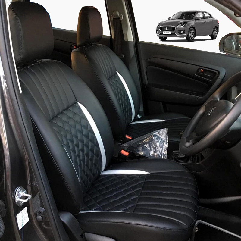 AutoSafe PU Leather Car Seat Cover For Maruti Swift Dzire(All Detachable Headrest, Mono Back Seat, With Back Seat Arm Rest, 5 Seater, 2 Back Seat Head Rests)