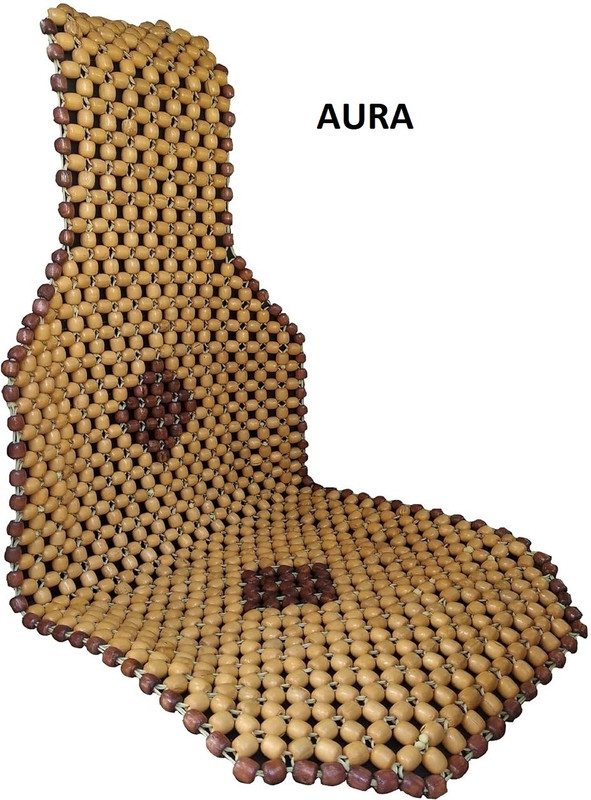 Q1 Beads Wooden Car Seat Cover For Hyundai Aura(NA, Mono Back Seat, Without Back Seat Arm Rest, 1 Seater)