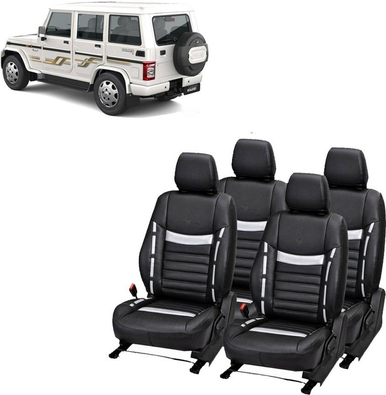 JMDi PU Leather Car Seat Cover For Mahindra Bolero 7S(Detachable Head Rest, Mono Back Seat, With Back Seat Arm Rest, 7 Seater, 2 Back Seat Head Rests)