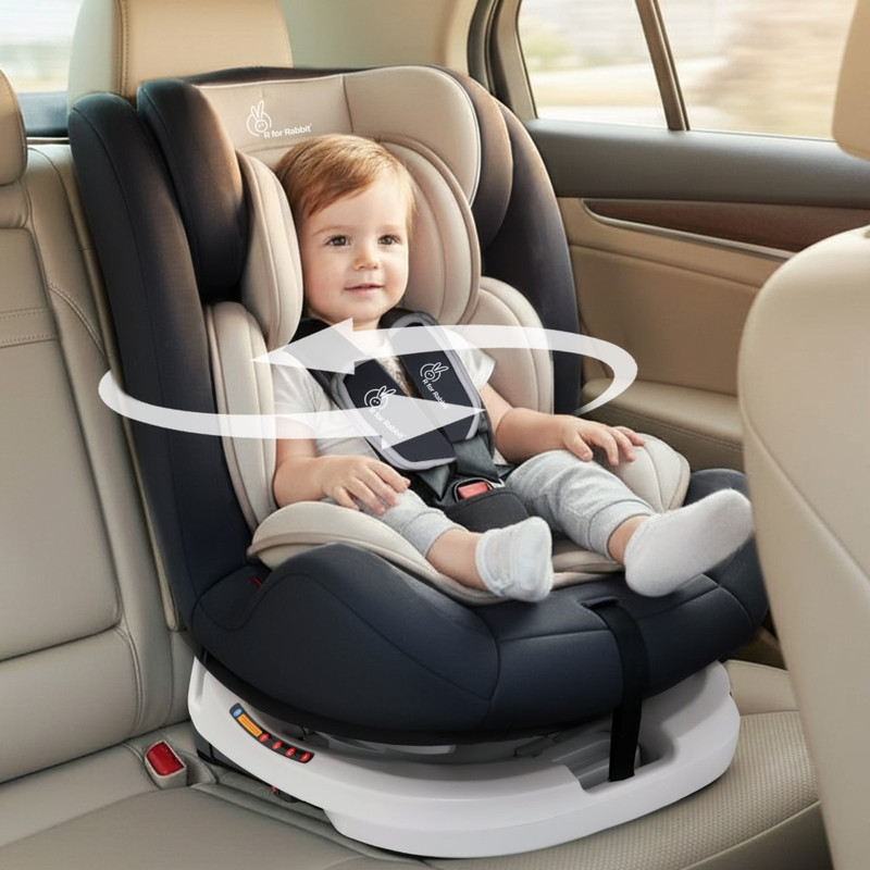 R for Rabbit Jack N Jill Grand ISOFIX Convertible For 0-12 Years Kids, 360 Rotatable Baby Car Seat(Multicolor)