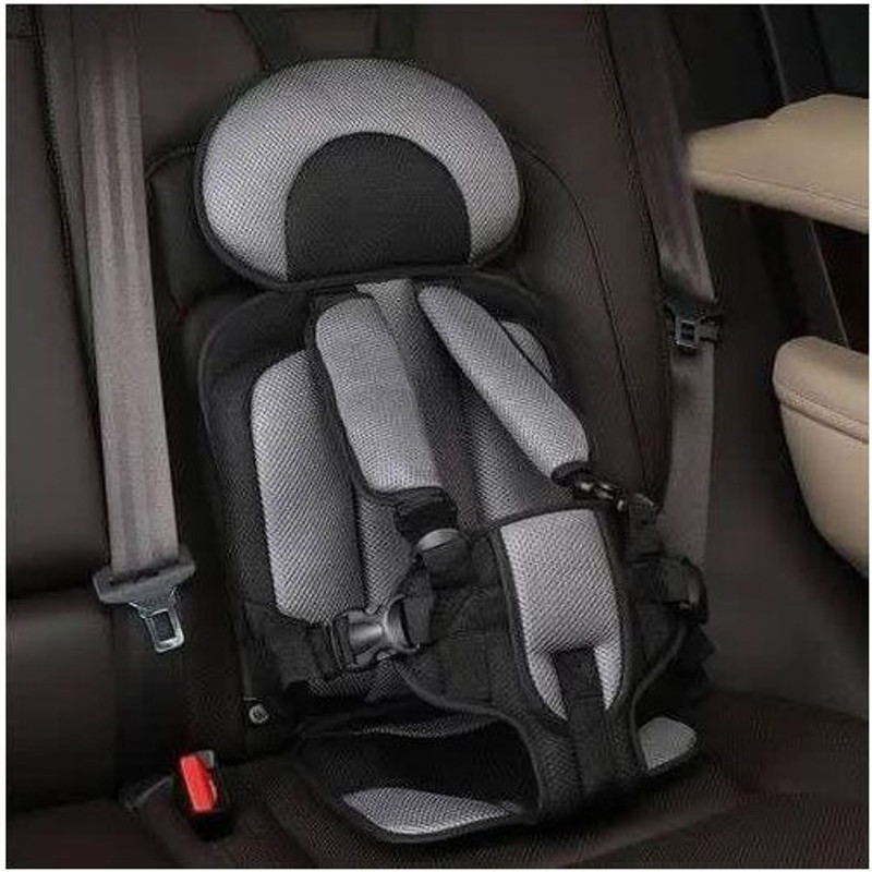 Audio Wheels Foldable baby seat cushion with secure shoulder and back straps for safe seating Baby Car Seat(Grey)