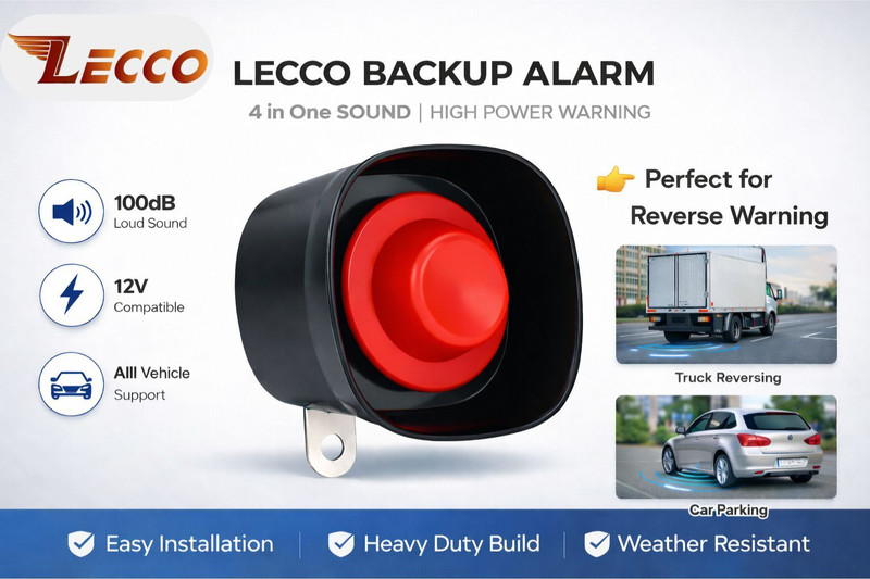 Lecco 4 in One Tone Security Alarm 12V for Car, Bike & Universal for all Vehicle Audible Car Alarm