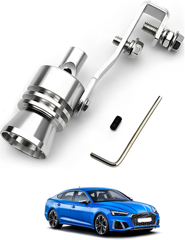 CCMM Universal Silver Steel Turbo Whistle Sound Changer Silencer For Car-223 Car Silencer(Car Silencer)