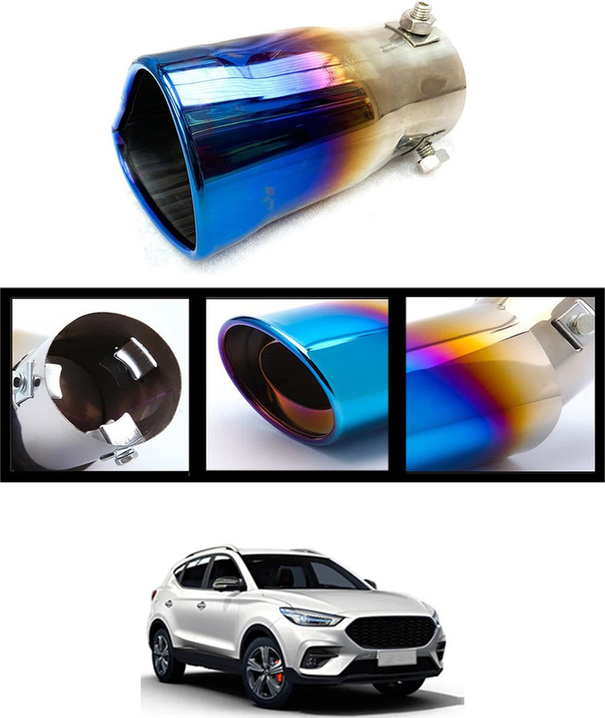 AYW Universal Tailpipe Stainless Steel Blue/Straight Muffler For All Cars-25 Car Silencer(Exhaust)
