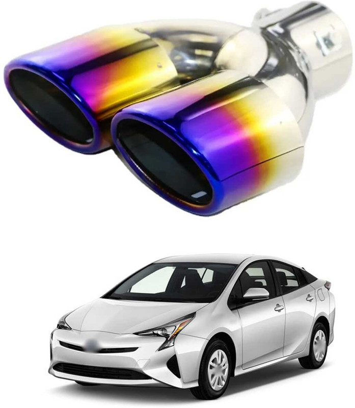 XZRTZ Stainless Steel Exhaust Muffler, 3 Inch Intake, Blue forTigor Car Silencer(Exhaust Tip)