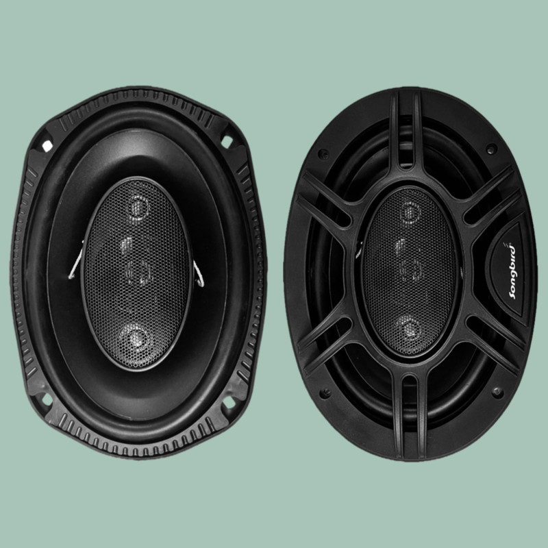 songbird 6''x9'' Oval 600W Max 3 Way With Scratch Proof Plastic Frame 2 Speaker in Box A46-SB-B69-6S Coaxial Car Speaker(600 W)