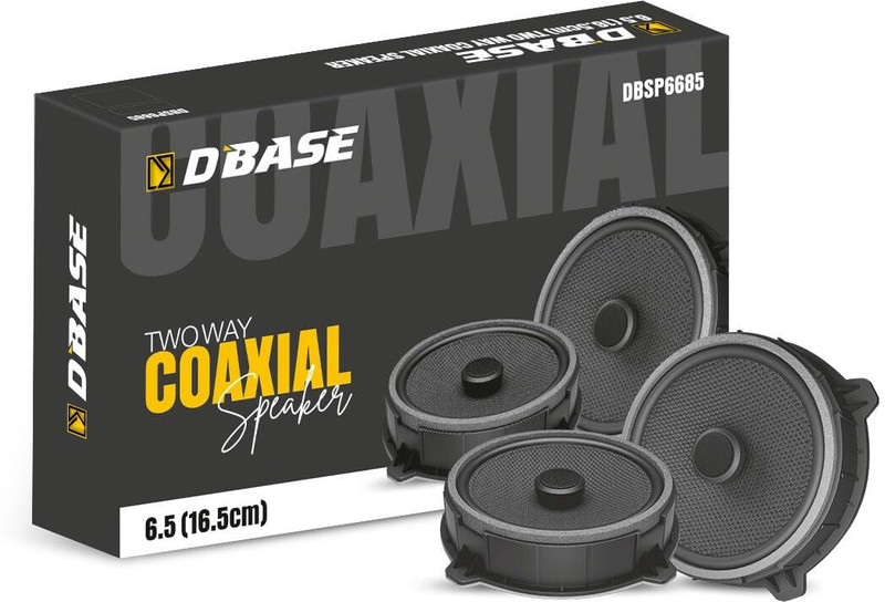 DBASE DBSP6685 6.5 "(16.5 cm) 2 Way Coaxial Car Speakers | Max Audio Sound Audio Speaker | Coaxial Car Speaker(600 W)