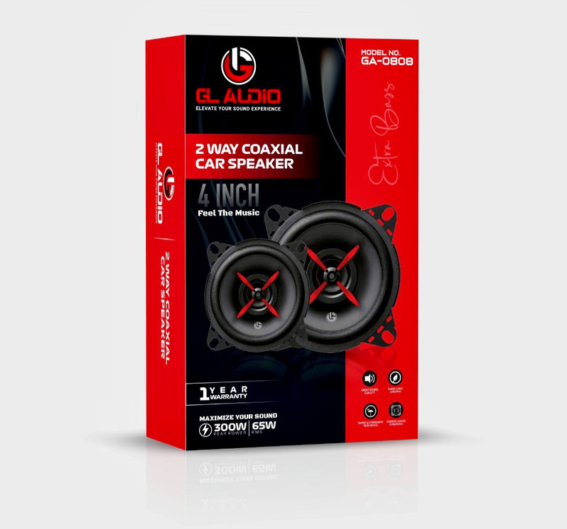 GL AUDIO 4 INCH 2 WAY COAXIAL SPEAKER GA-0808 Coaxial Car Speaker(300 W)