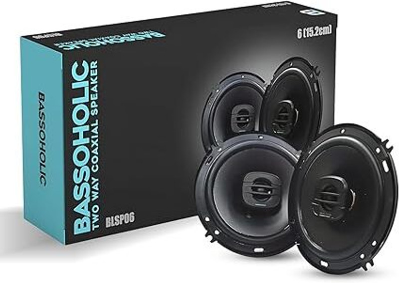 BASSOHOLIC Two Way 6 Inches High Bass Bass-BLSP06 Coaxial Car Speaker(80 W)