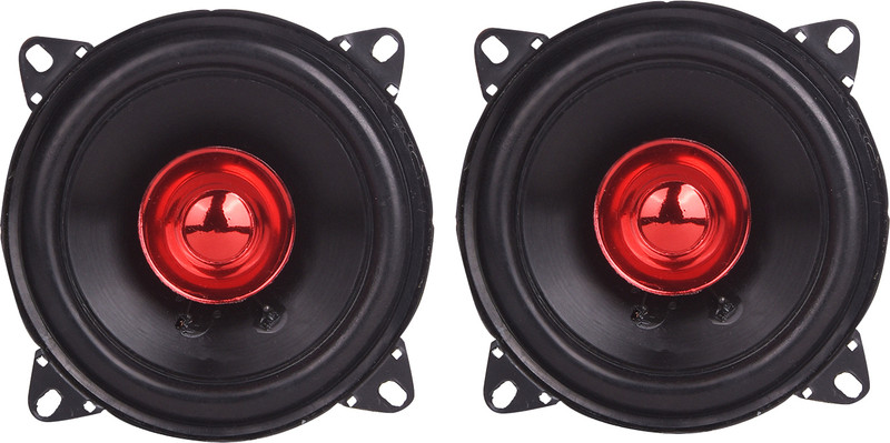 Electronics Crafts 4 inch car door Speaker 4 Ohm Impedance {PAIR} EC-10B-01-RED Coaxial Car Speaker(280 W)