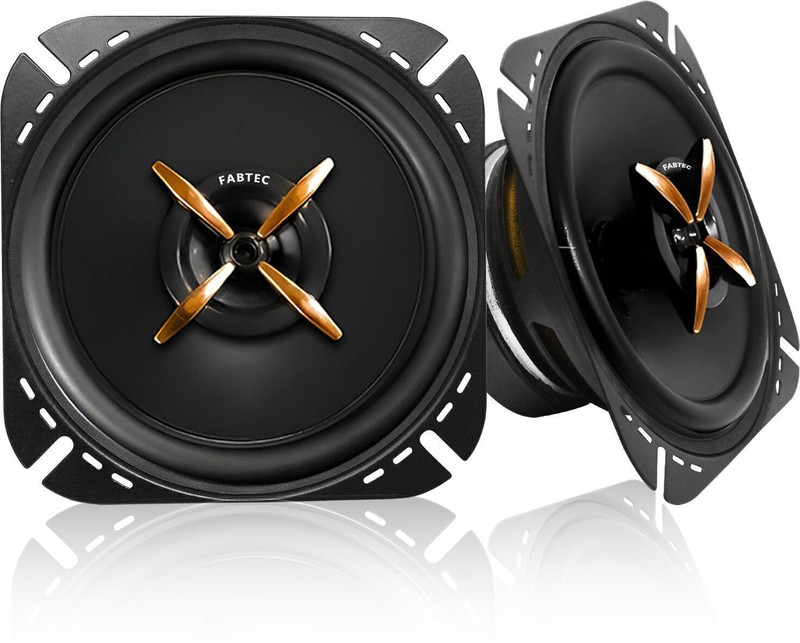 FABTEC 4 Inch 200 Watt Speakers 3 Way Home and DIY Projects (Set of 2) Coaxial Car Speaker(200 W)