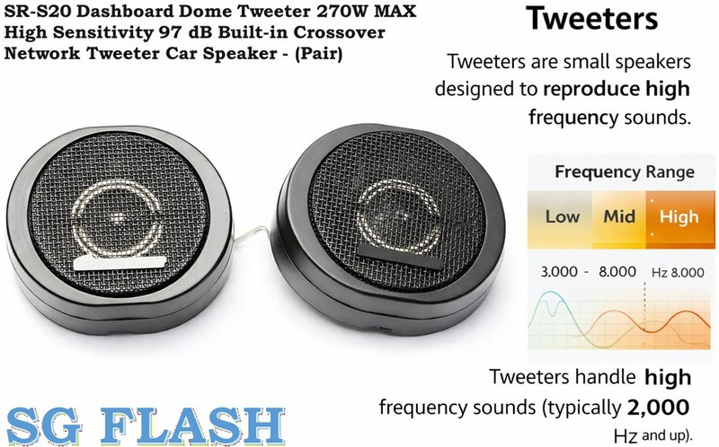 SG Flash TS-S20 QUALITY TS-S20 Dashboard Dome Tweeter 200W MAX Tweeter Car Speaker(200 W)