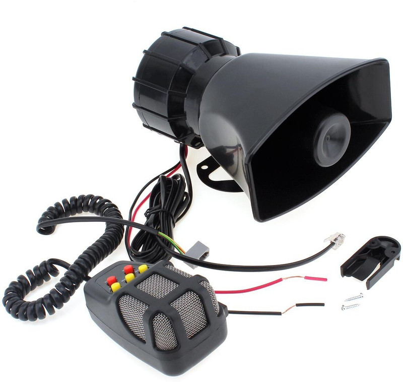 HouseOfCommon 7 Tone Siren Horn With Mic Tweeter Car Speaker(80 W)