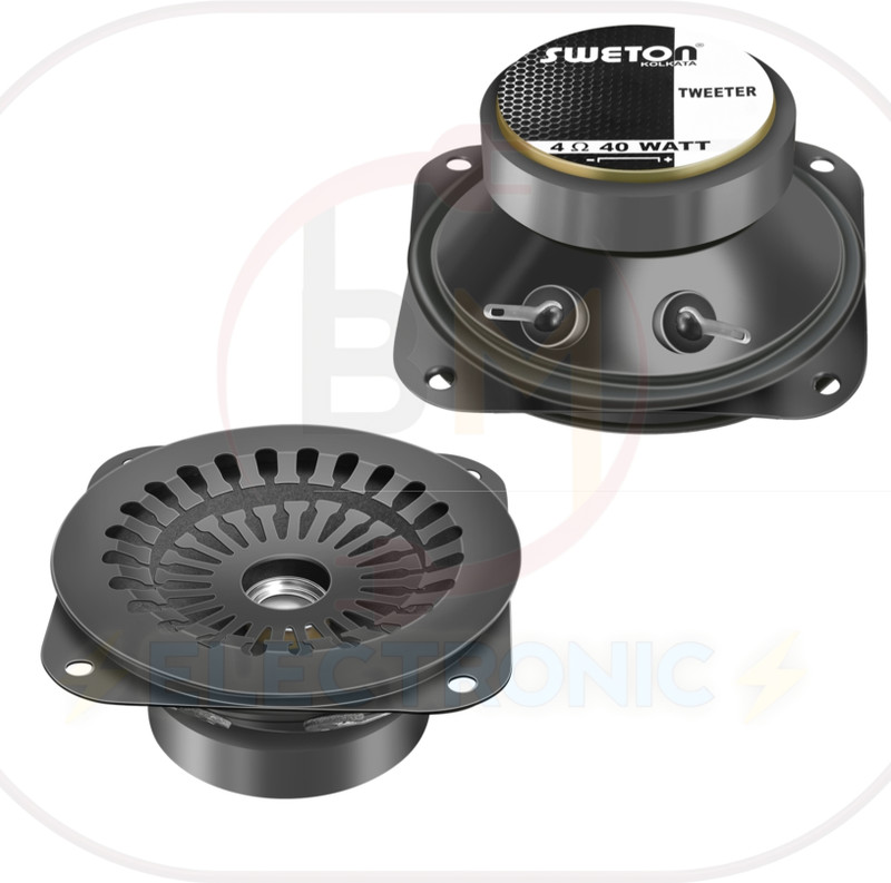 BM ELECTRONIC BME Sweeton 3inch 40Watt Tweeter Speaker.Balck (1pc) ST -3"/4W Tweeter Car Speaker(40 W)
