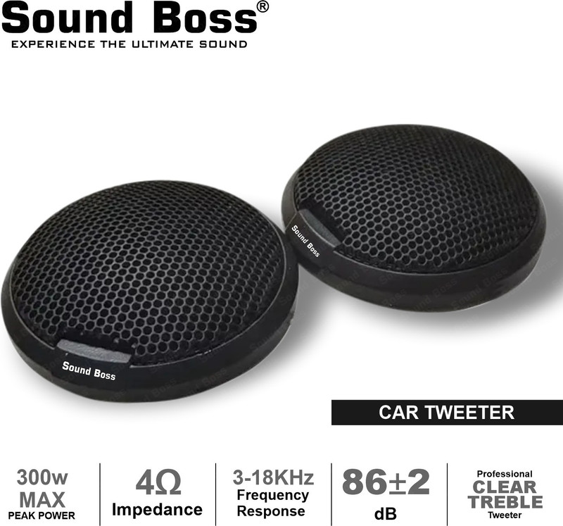Sound Boss SB-TW-SS020 SB-TW-SS020 300W MAX Tweeter Car Speaker(300 W)