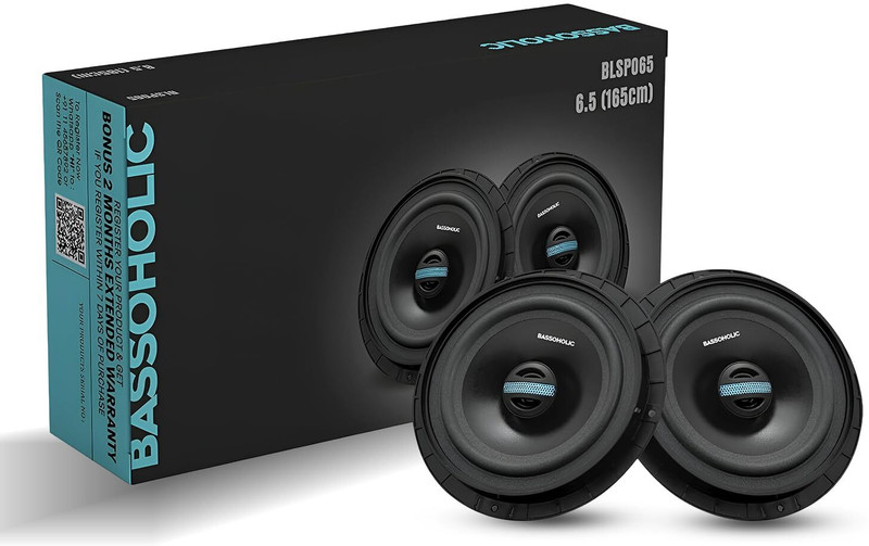 BASSOHOLIC BLSP065 Premium 6.5" High-Bass Car Speakers | Powerful Sound Two-Way Car Speakers | High Bass Sound | Universal Fit Coaxial Car Speaker(460 W)