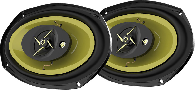 GoMechanic Premium Sonus S3 GOLD 6"X9" inch with In-built Tweeter Speaker Dust Proof Premium Extra Bass 3-way, Set of 2 Coaxial Car Speaker(600 W)