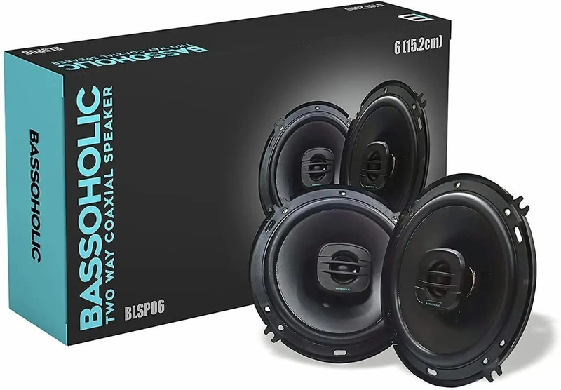 BASSOHOLIC BLSP06 6" Two Way Coaxial Car Speakers | High Bass, Clear Treble, Universal Fit Coaxial Car Speaker(320 W)