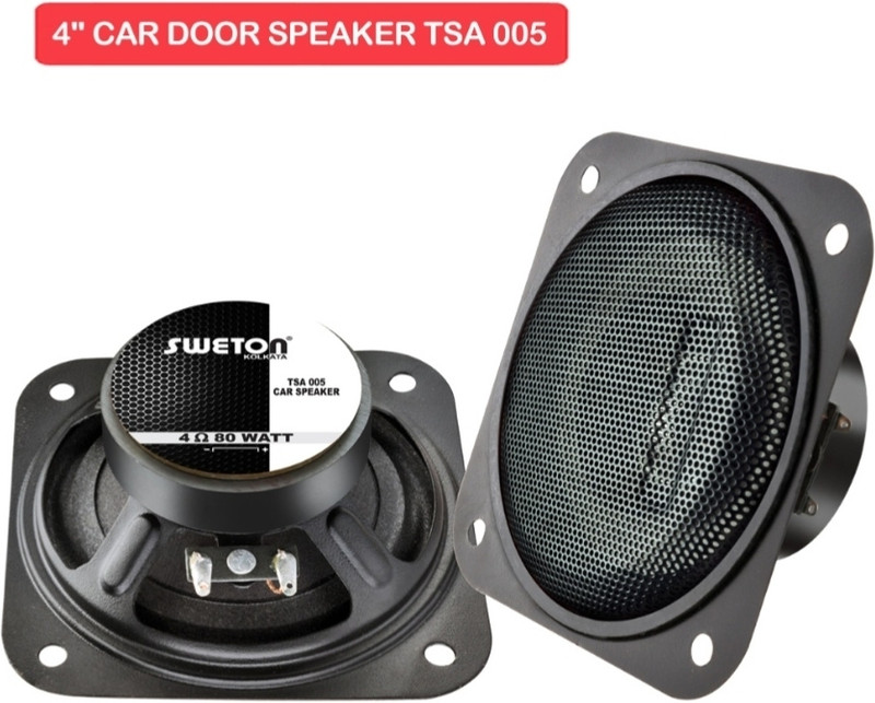 BM ELECTRONIC BME Sweeton 4" Car Door Speaker 80Watt 4.Ohom With Grill.Black (Pack Of 1) STN. TSA-005 Coaxial Car Speaker(80 W)