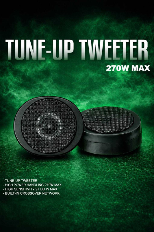 WRENS Car Tweeter 270 Watt Max Crystal Sound with Crossover SR-018 Tweeter Car Speaker(270 W)