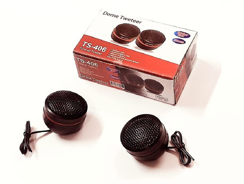 ERHIndia car doom tweeter 1 pair Car Tweeter High-Power 300 Watt, 20mm Dome Tweeter Balanced sound Tweeter Car Speaker(300 W)