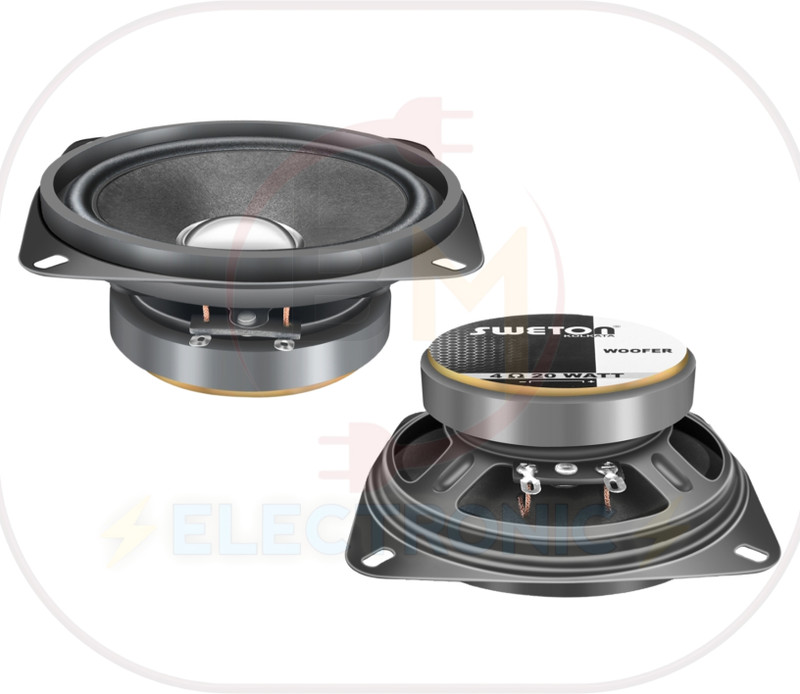 BM ELECTRONIC BME Sweeton 4" 20Watt 4ohom Woofer Speaker (Pack Of 1) STN 4inch 20W Component Car Speaker(40 W)