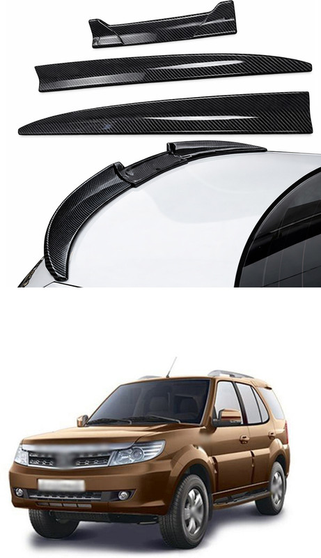 LOVMOTO Universal Premium Carbon Fiber 3pcs Spoiler Set with Sporty Aerodynamic Fit s35 Car Flywheel