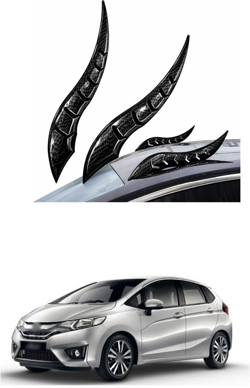 LOVMOTO Universal Carbon Fiber Horns Style Car Roof Devil Spoiler Decorative Trim s188 Car Flywheel